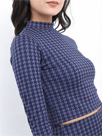 Tokyo Talkies Jacquard Cotton Crop Top