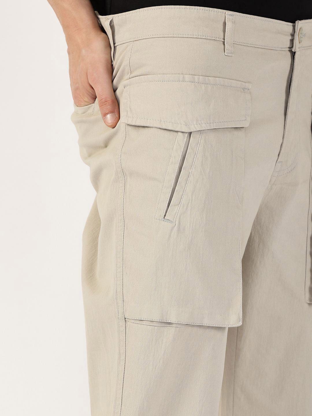 Thomas Scott Men Smart Regular Fit Mid-Rise Cargos