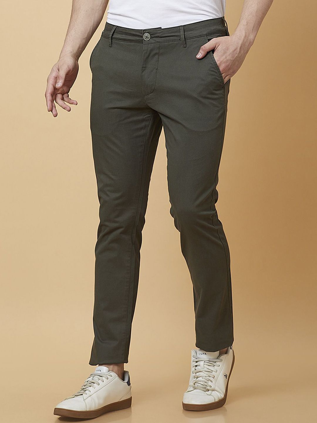 Being Human Men Classic Slim Fit Chinos Trousers