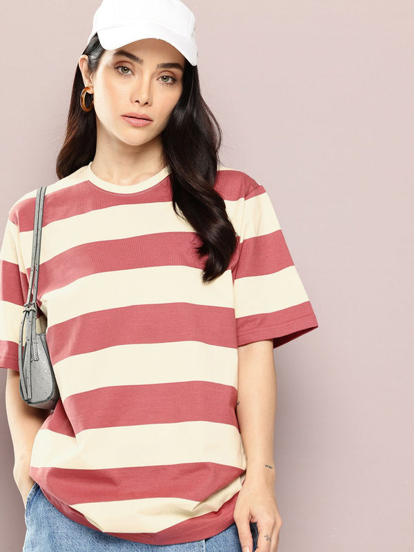 Dillinger Womens Short Sleeve Oversized Yarn Dyed Tshirt