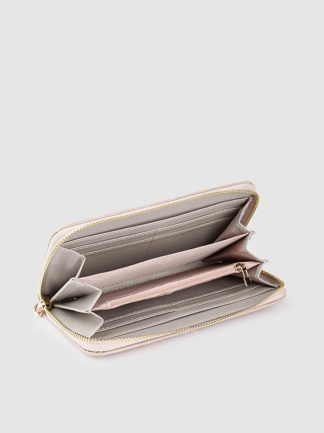 Lino Perros Women Croc Textured Zip Around Wallet