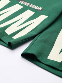 Being Human Men Pure Cotton Typography Printed Shorts