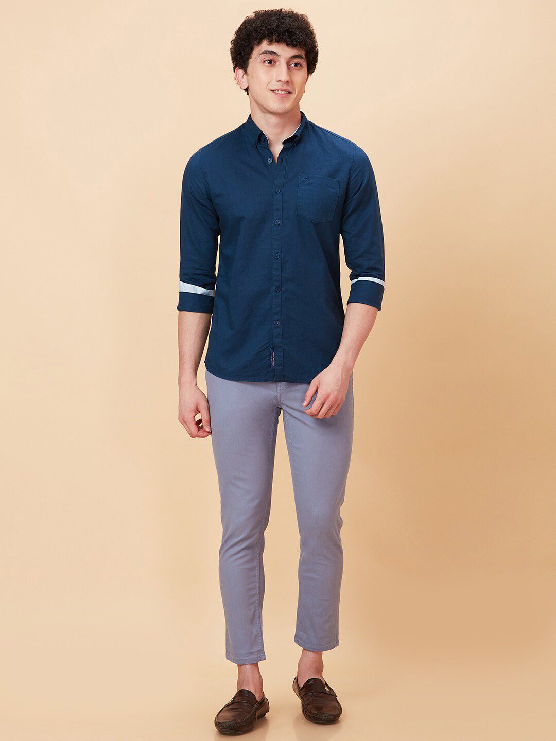 Being Human Spread Collar Slim Fit Casual Shirt