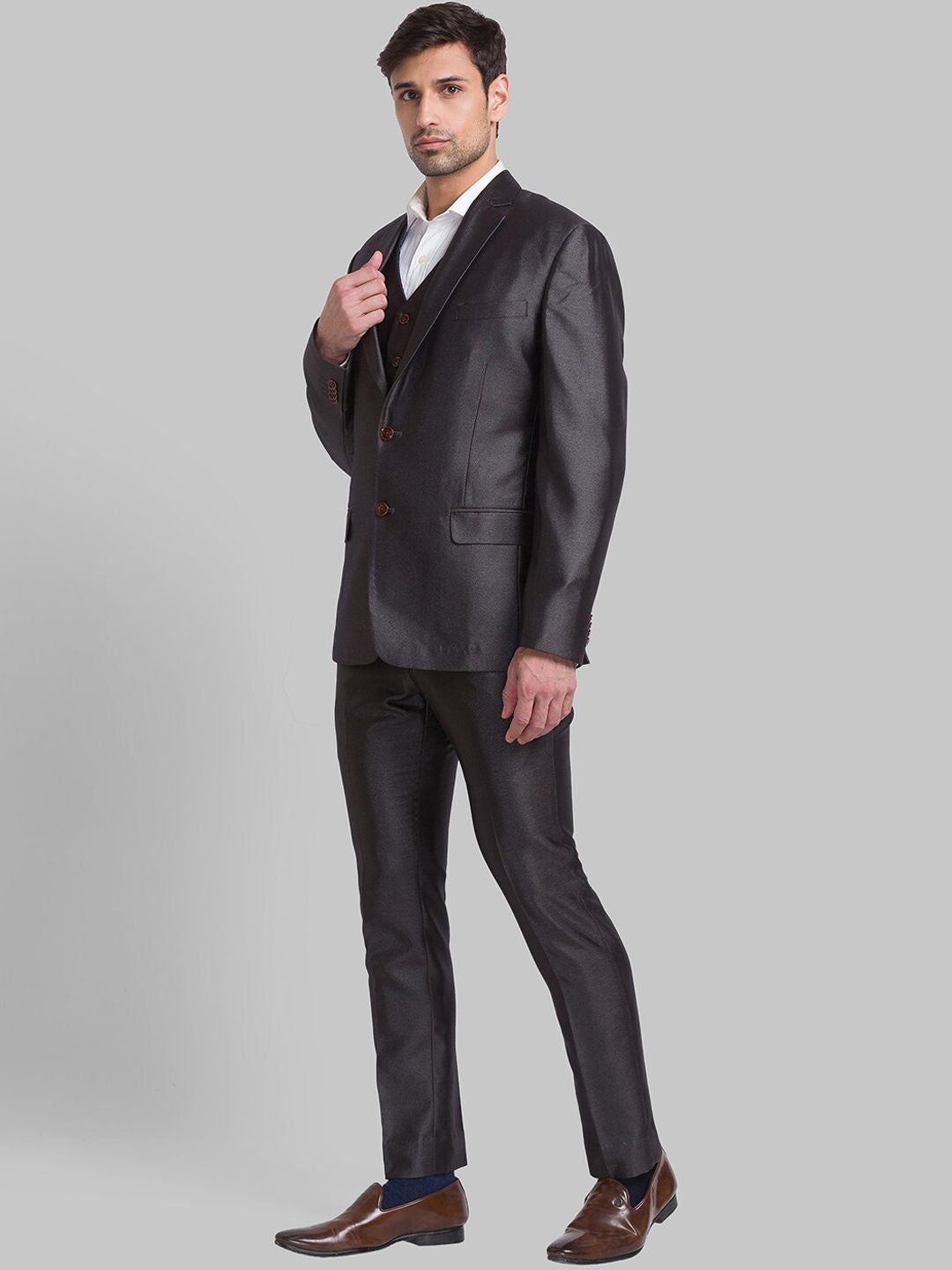 Park Avenue Men Super Slim-Fit Single Breasted 3 Pc Suits