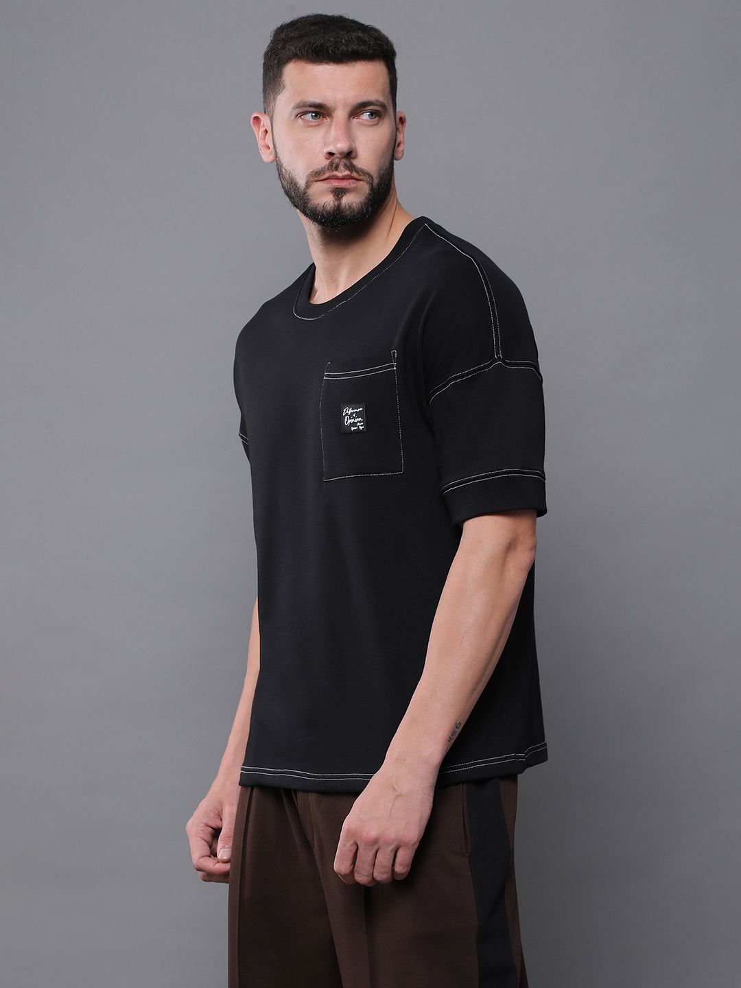 Difference of Opinion Men Oversized Drop Shoulder Ultra Soft Drapey Cotton T-Shirt