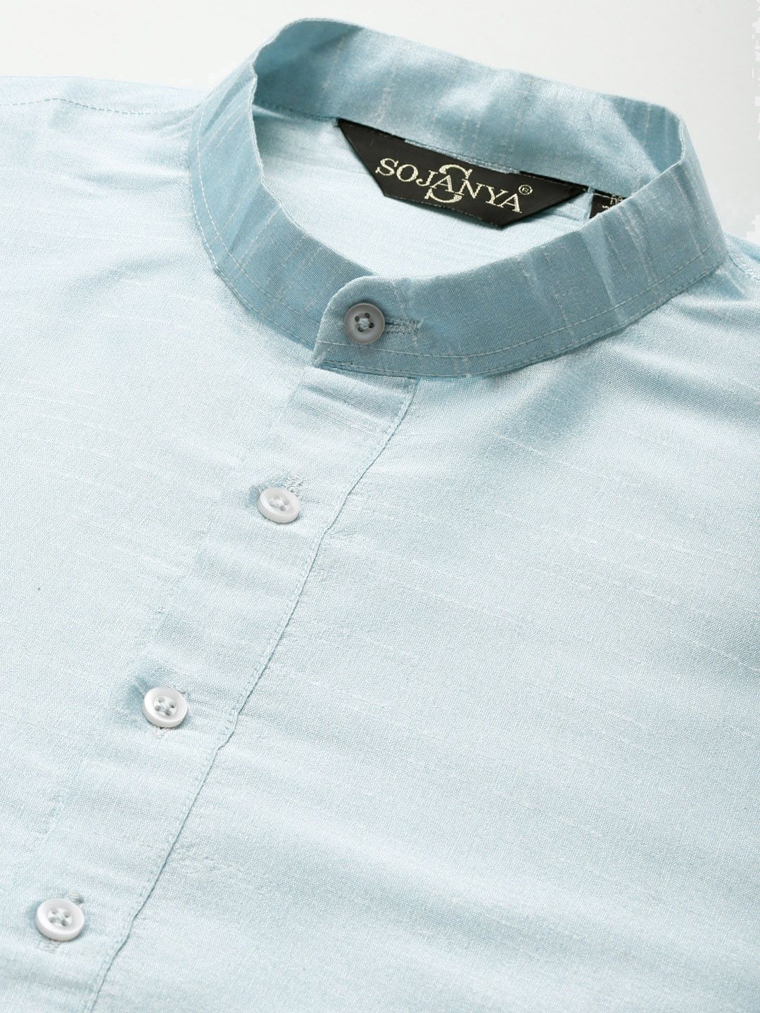 SOJANYA Kurta Motif Etnik Biru Lelaki dengan Churidar