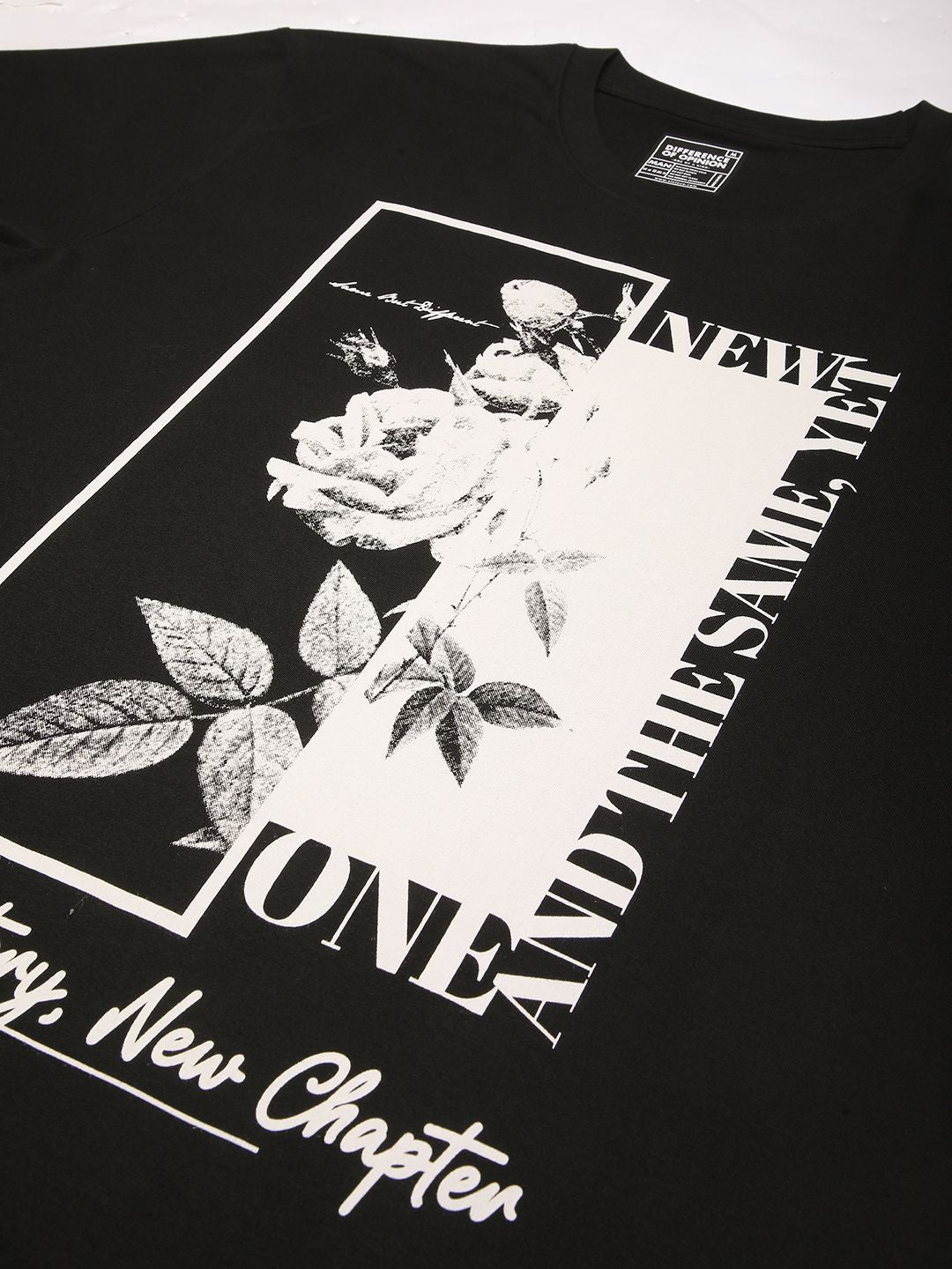 Difference Of Opinion Men Short Sleeve Oversized Crew Neck Printed Tshirt
