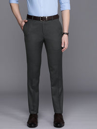Raymond Men Textured Slim Fit Formal Trousers