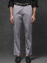 RARE RABBIT Men Comotel Mid-Rise Cotton Regular Fit Trouser