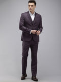 Park Avenue Checked Super Slim Fit Notched Lapel Single-Breasted Formal 3 Piece Suits