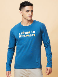 Being Human Men Typography Printed Applique T-shirt
