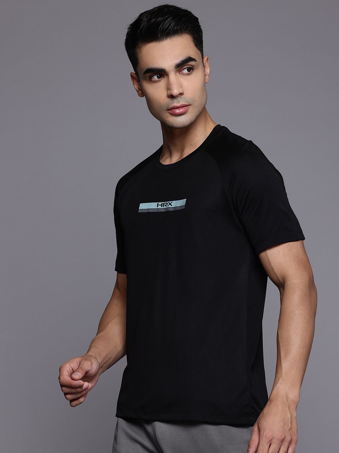 HRX by Hrithik Roshan Men Brand Logo Printed Rapid-Dry Running T-shirt