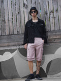 The Indian Garage Co Men Solid Cotton Relaxed Fit Cargo Shorts