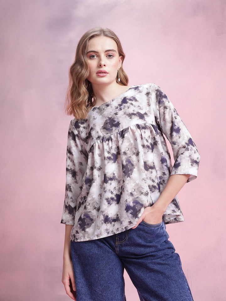 DressBerry Printed Empire Top