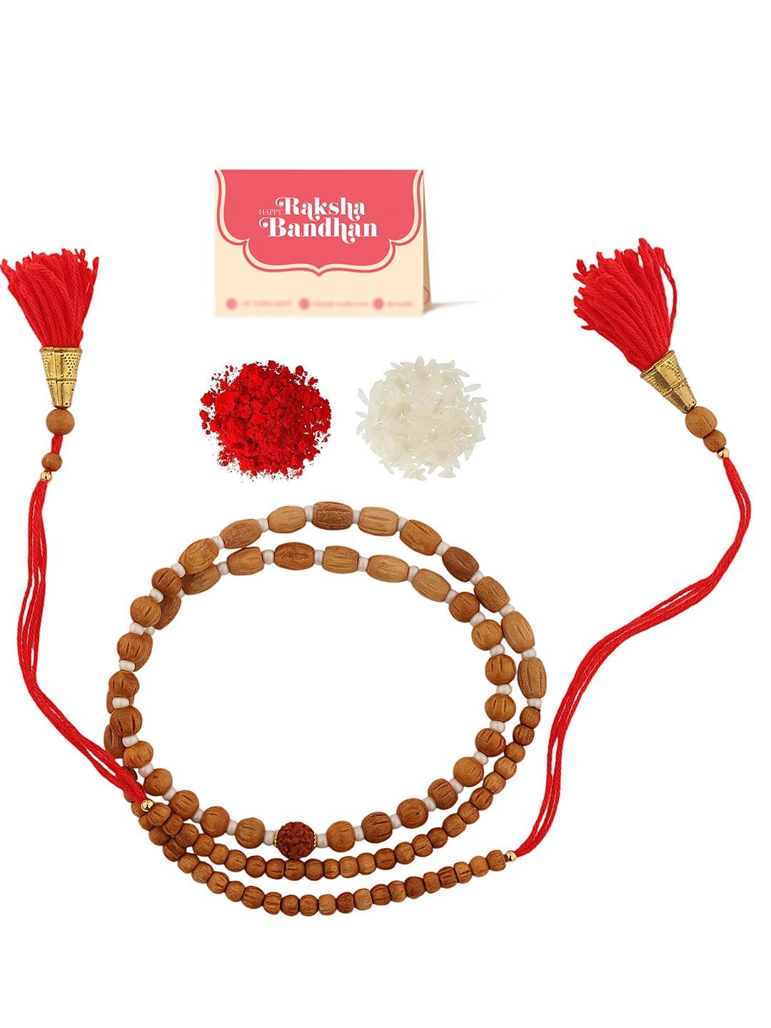 Voylla Divya Rudraksha Beaded Thread Rakhi
