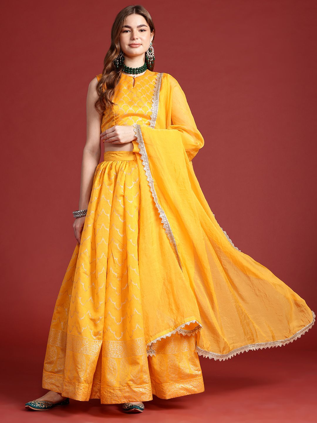 Anouk Printed Ready to Wear Lehenga Choli With Dupatta