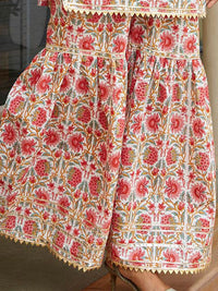 KALINI Floral Printed Gotta Patti Pure Cotton Kurta with Sharara