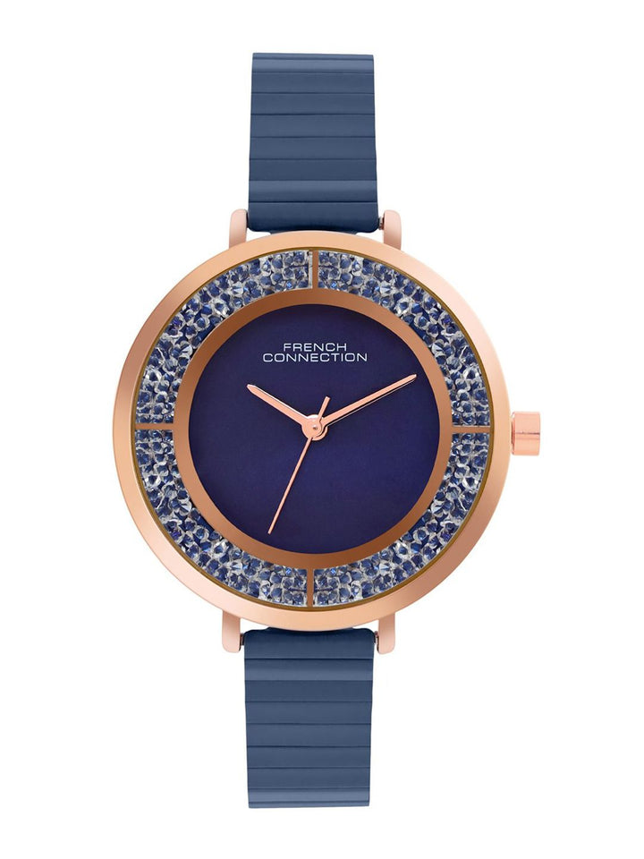 Sambungan Perancis Wanita Dail Dail & Tali Keluli Tahan Karat Analog Watch FCN087UM