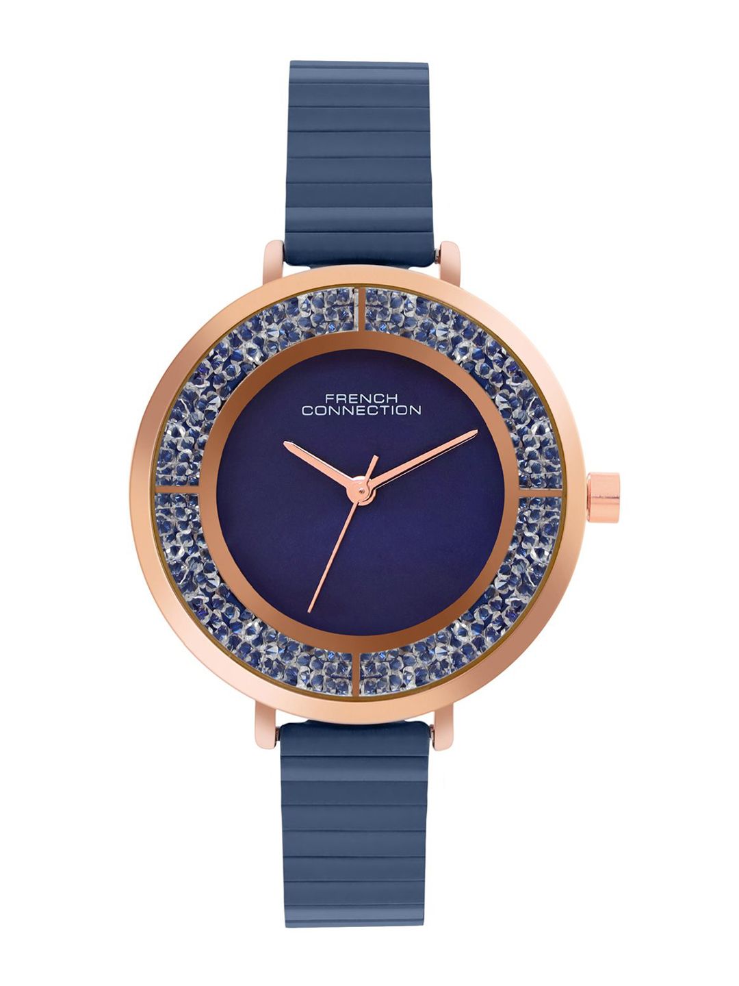 Sambungan Perancis Wanita Dail Dail & Tali Keluli Tahan Karat Analog Watch FCN087UM