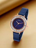Sambungan Perancis Wanita Dail Dail & Tali Keluli Tahan Karat Analog Watch FCN087UM