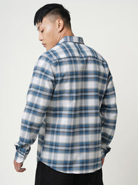 VASTRADO Men Classic Slim Fit Opaque Checked Casual Shirt