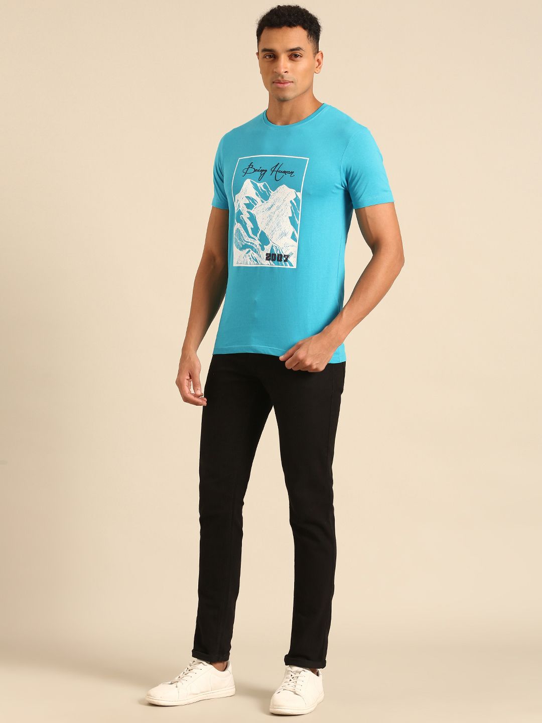 Being Human Printed Pure Cotton T-shirt