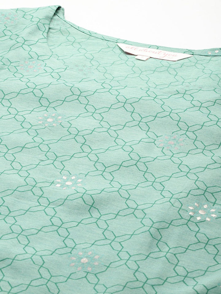 all about you Printed Kurta with Trousers & Dupatta