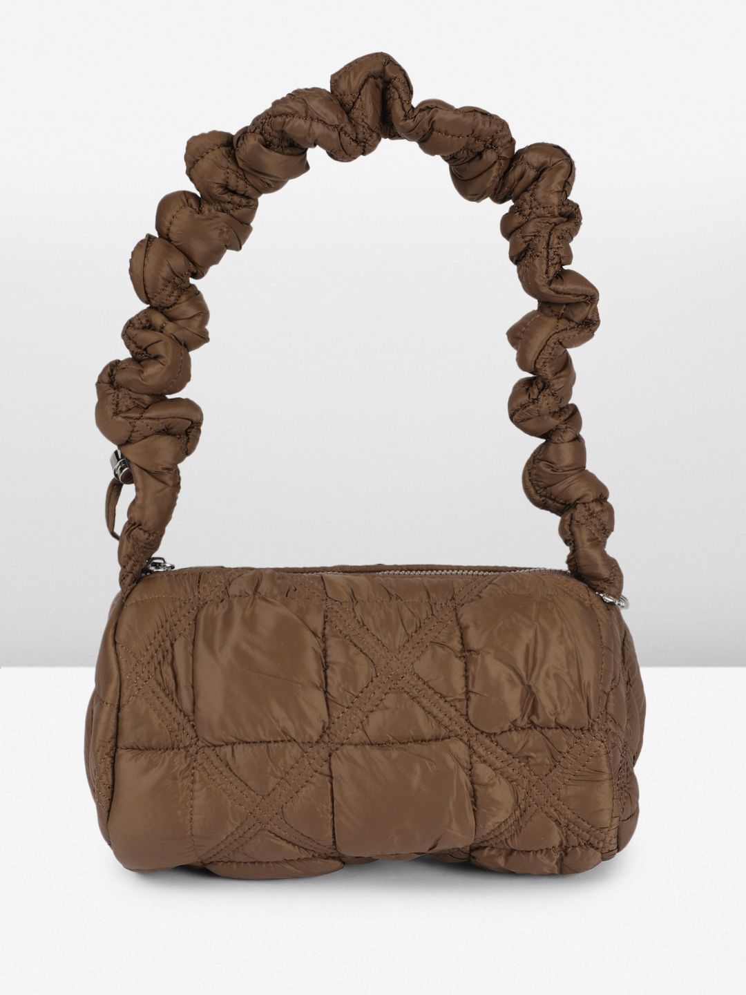 DressBerry Textured Structured Handheld Bag with Quilted