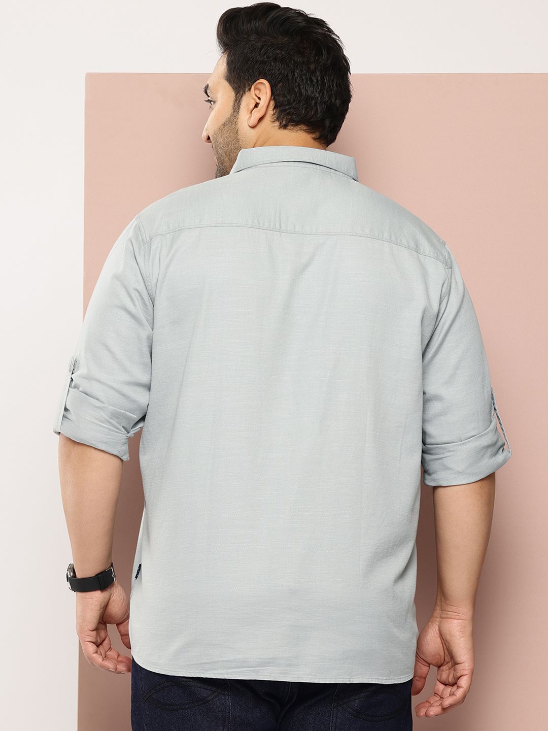 Thomas Scott Men Plus Size Premium Pure Cotton Casual Shirt