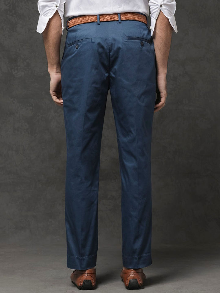 RARE RABBIT Men Comotel Mid-Rise Cotton Regular Fit Trouser