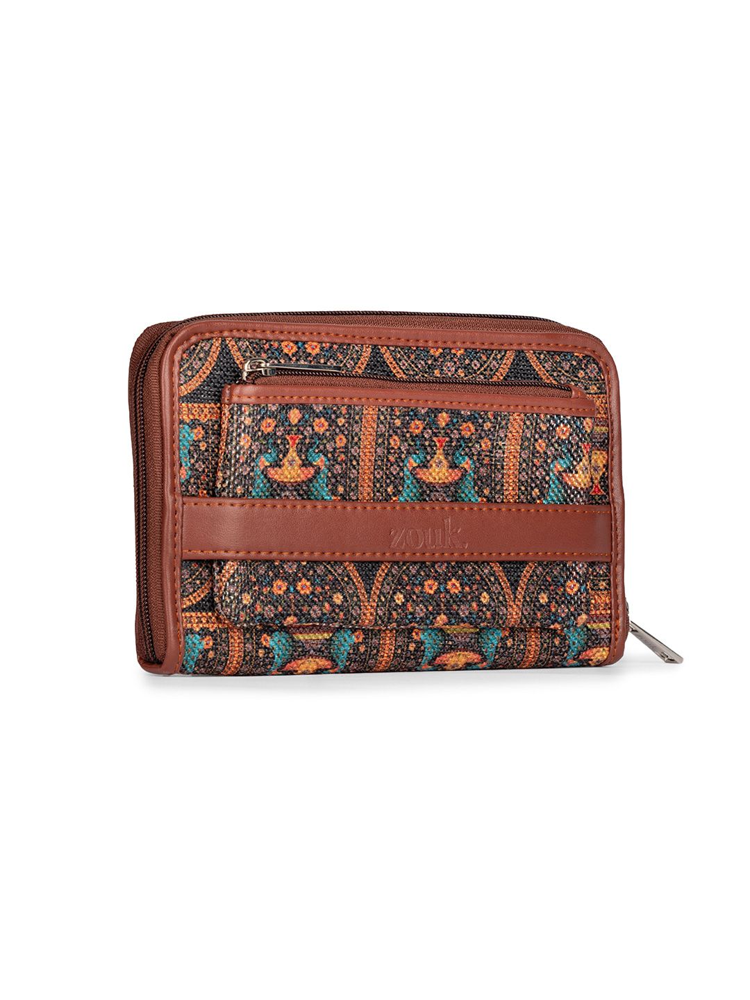 ZOUK Women Ethnic Motifs Printed Zip Around Wallet