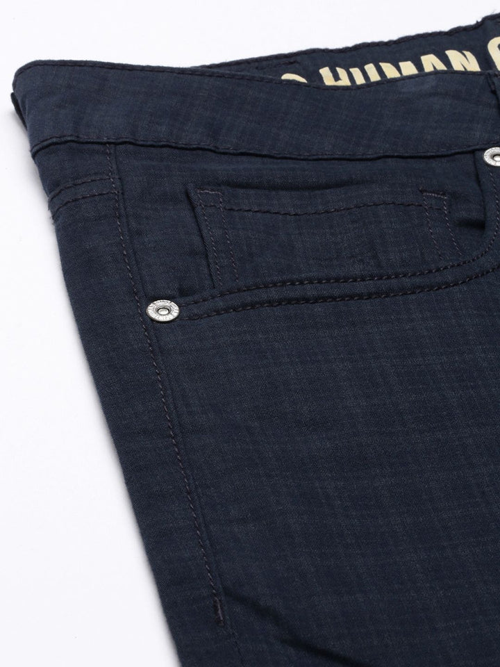 Being Human Men Mid-Rise Checked Chinos
