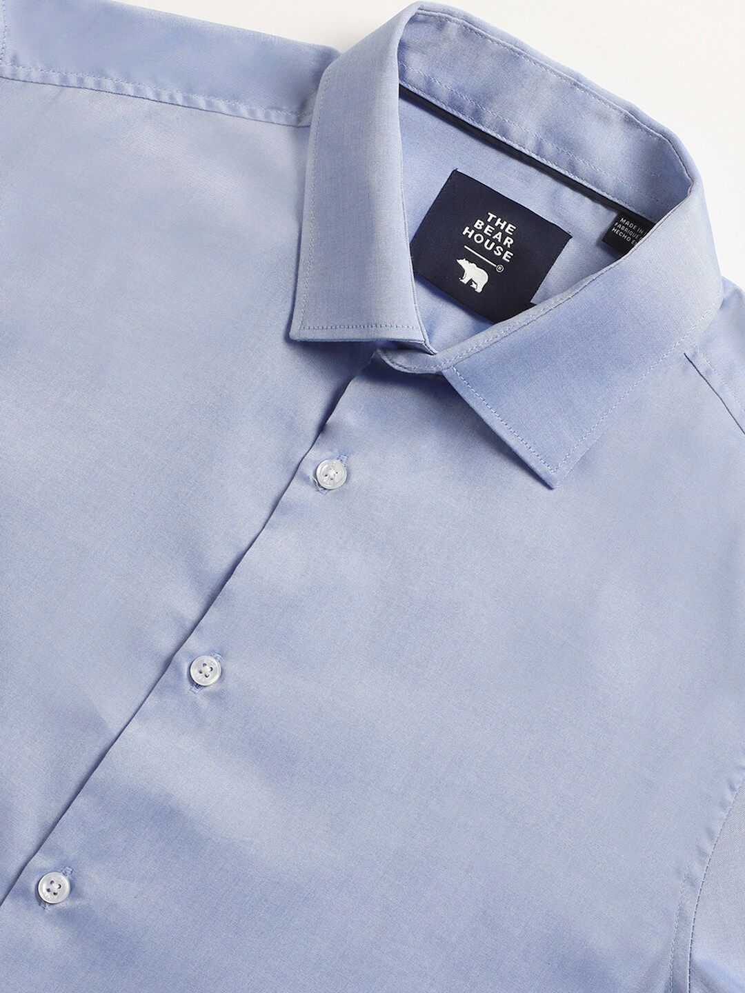 THE BEAR HOUSE Slim Fit Opaque Cotton Formal Shirt
