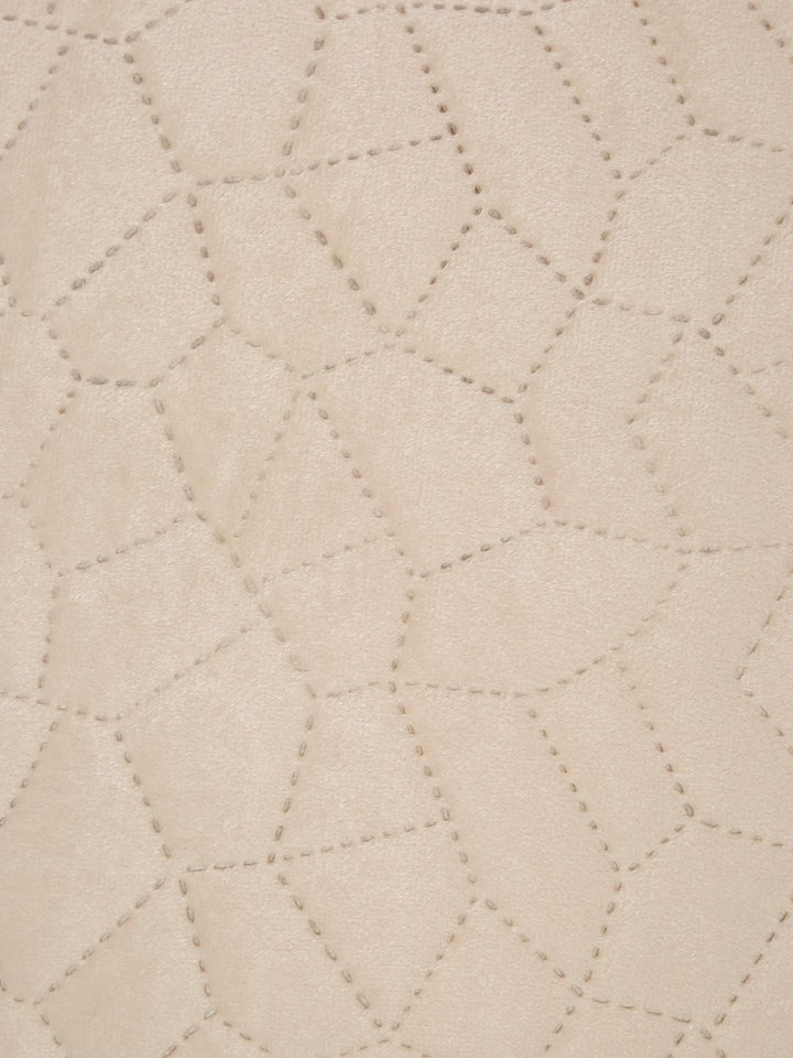 HOSTA HOMES Cream-Coloured & Yellow Set of 2 Velvet Square Cushion Covers