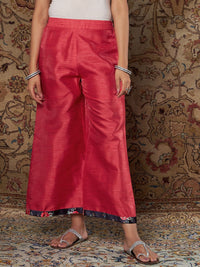 Shae by SASSAFRAS Women Navy Blue Floral Printed Velvet Kurta with Trouser
