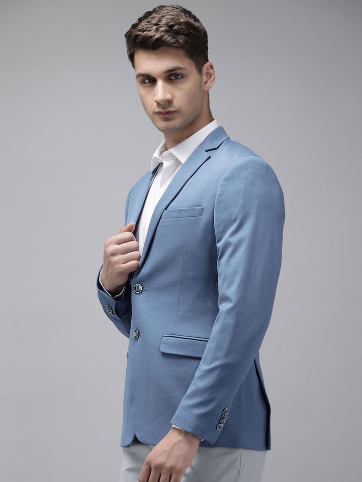 Park Avenue Super Slim Fit Solid Single Breasted Formal Blazer