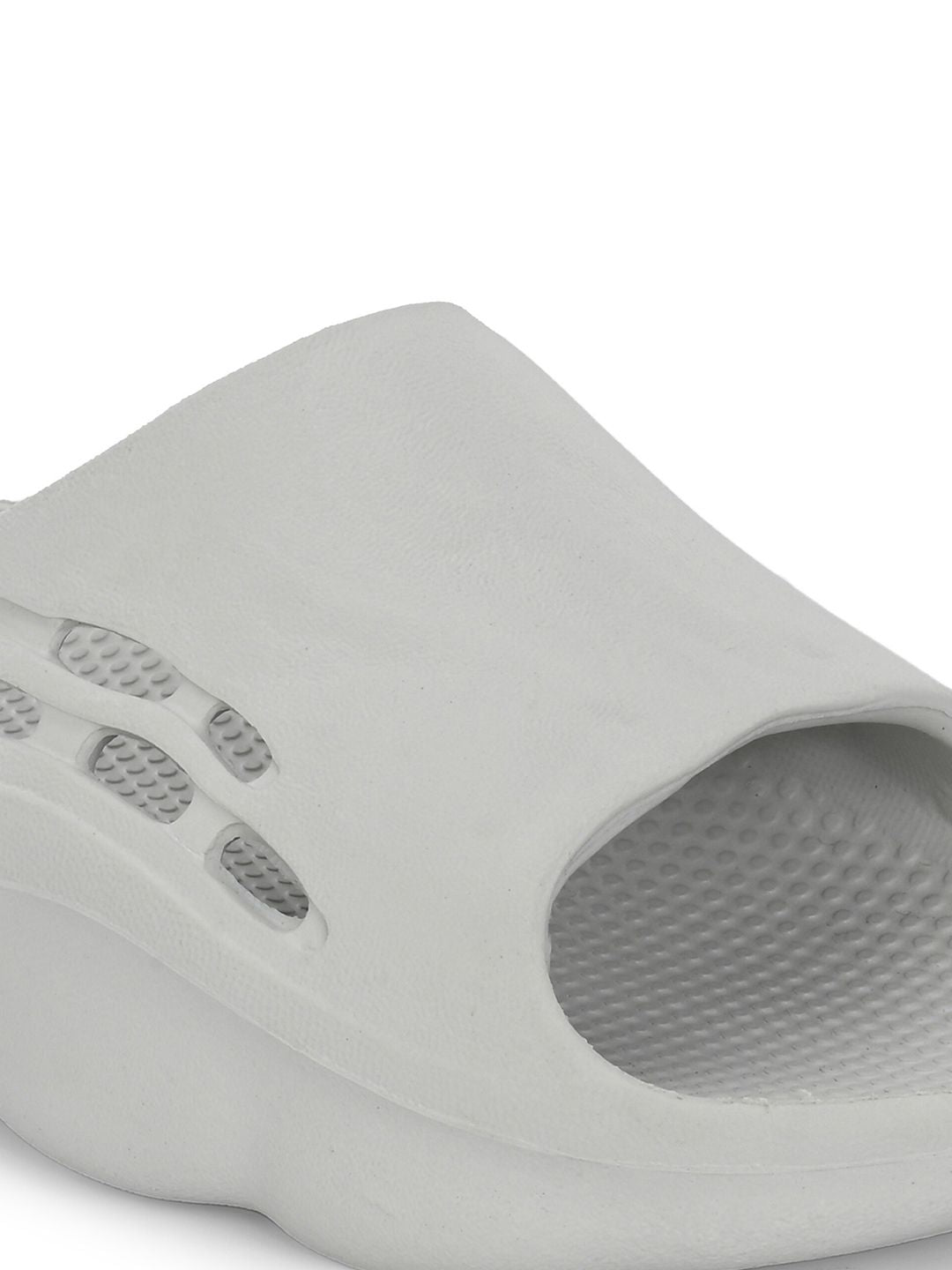 HRX by Hrithik Roshan Men Grey Self Design Sliders