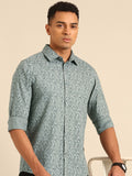 Being Human Slim Fit Opaque Printed Pure Cotton Casual Shirt