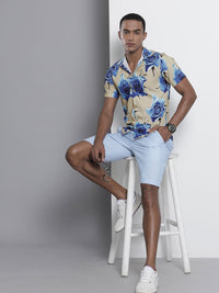 The Indian Garage Co Men Slim Fit Floral Printed Resortwear Shirt