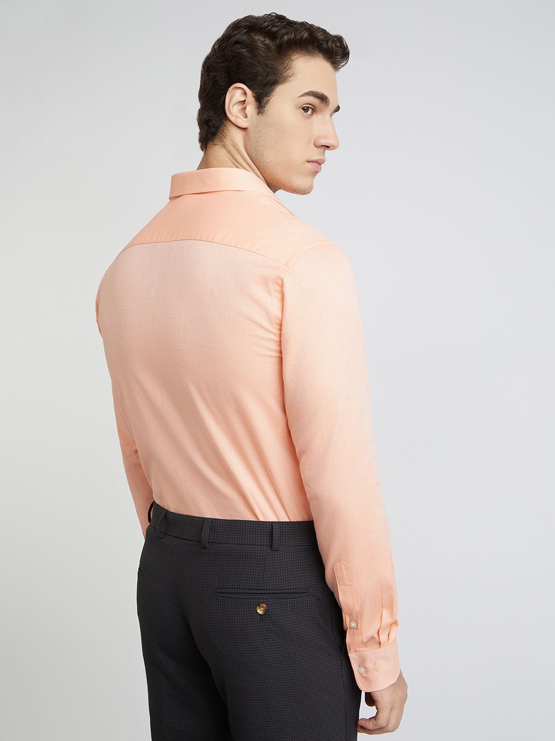 Park Avenue Self Design Slim Fit Pure Cotton Formal Shirt