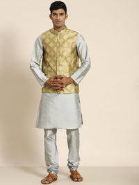 SOJANYA Men Grey Kurta with Churidar