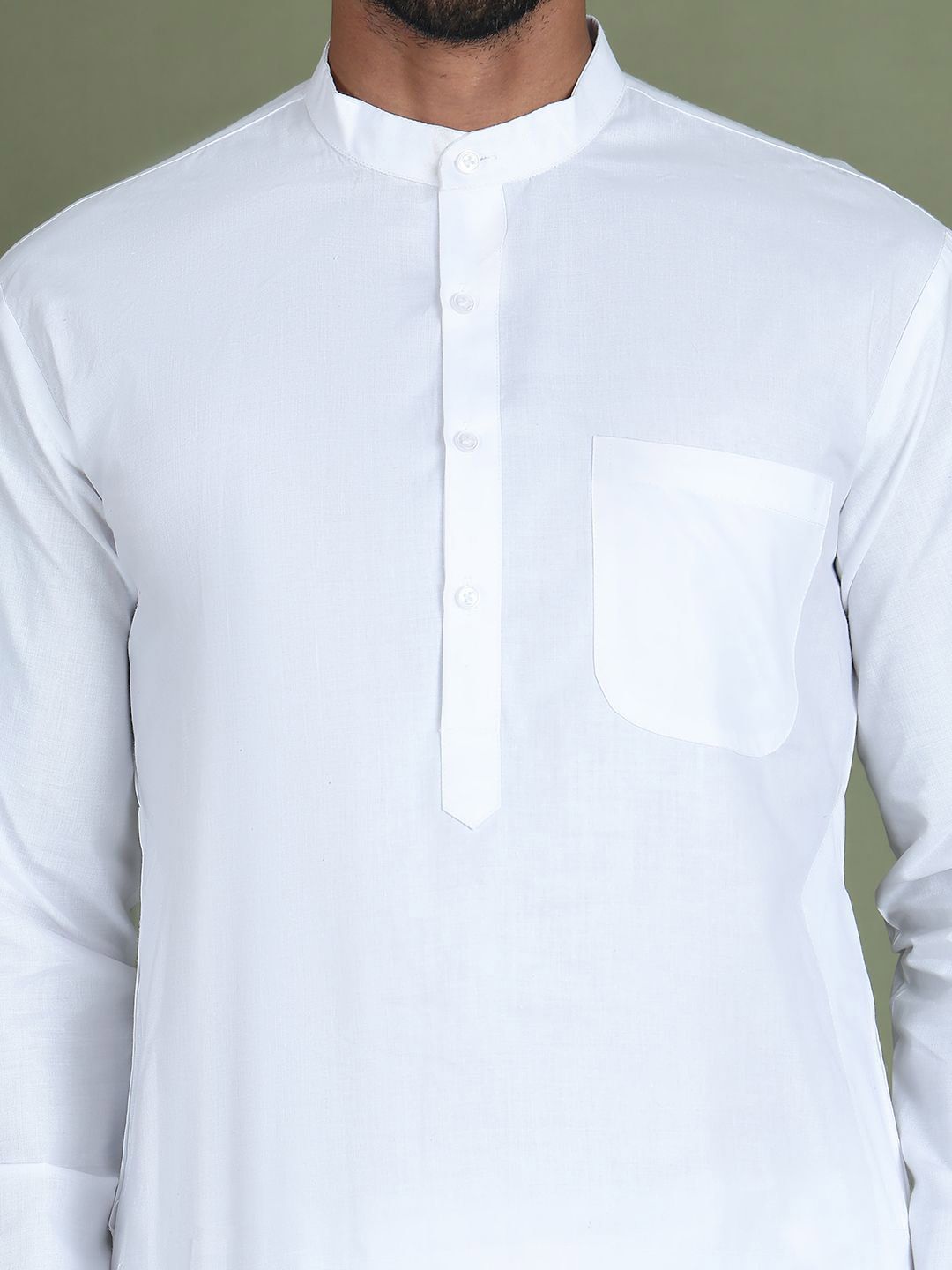 Jompers Band Collar Straight Kurta With Trouser