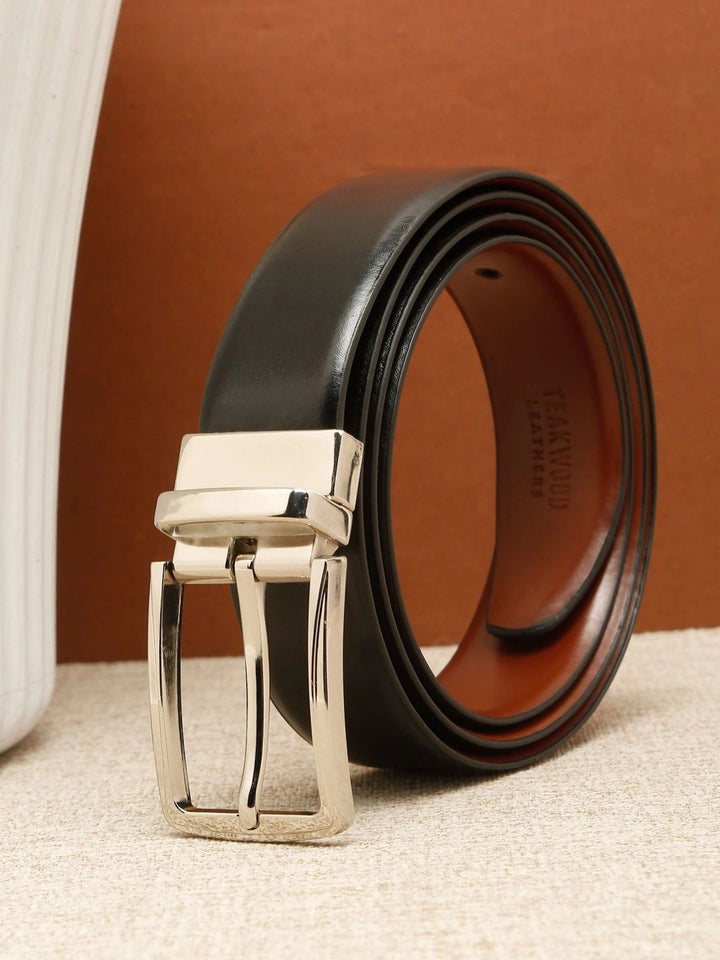 Teakwood Leathers Men Leather Reversible Formal Belt