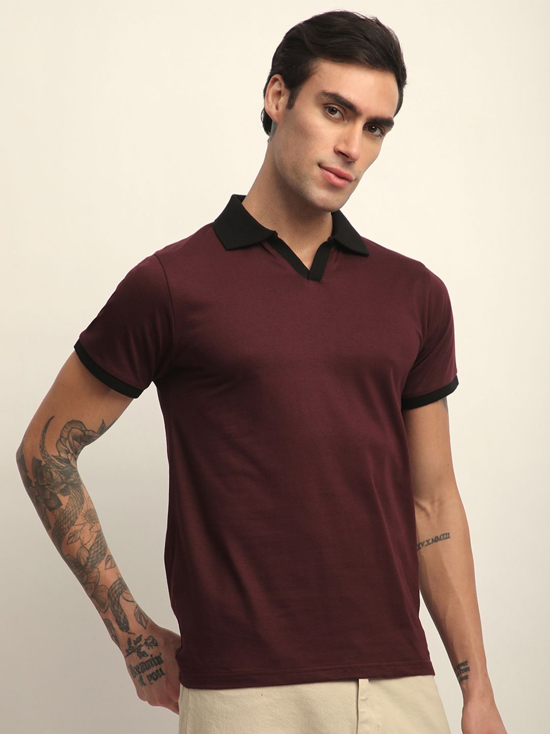 DILLINGER Men Short Sleeve Regular Fit Solid Polo Tshirt
