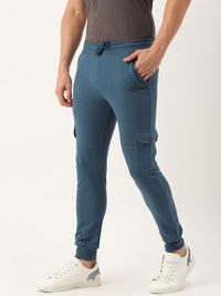 The Indian Garage Co Men Blue Solid Slim Fit Jogger