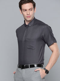 DENNISON Men Grey Smart Slim Fit Polo Shirt