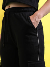 Campus Sutra Hooded Sweatshirt With Joggers