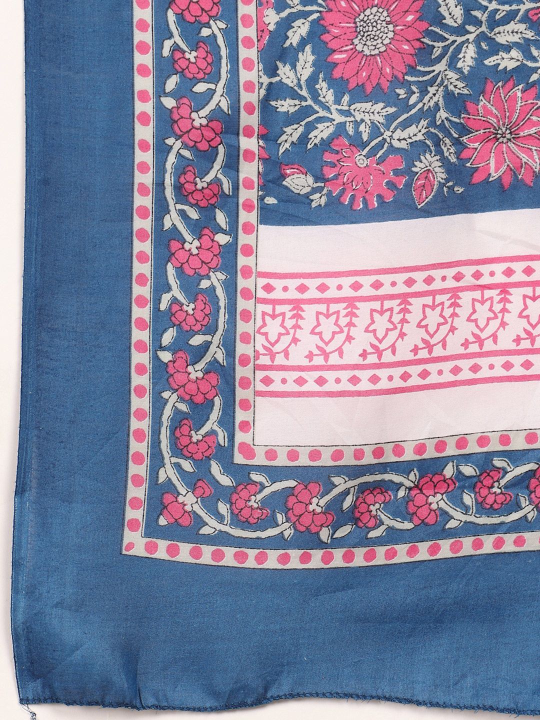 Varanga Floral Printed V-Neck Gotta Patti Kurta With Trousers & Dupatta