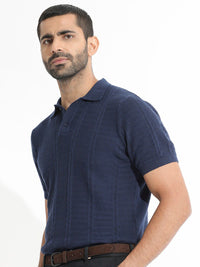 RARE RABBIT Men Mesk Polo Collar Slim Fit Cotton T-Shirt