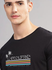 ADRO Typography Printed Round Neck Pure Cotton T-shirt